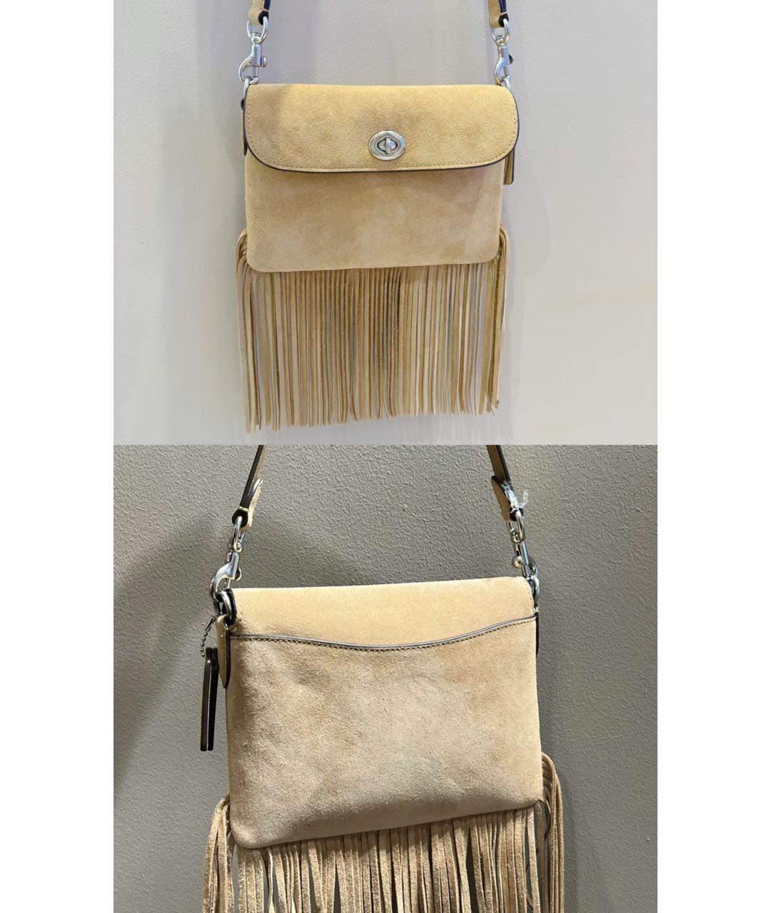 COACH Бежевая сумка через плечо, фото 8