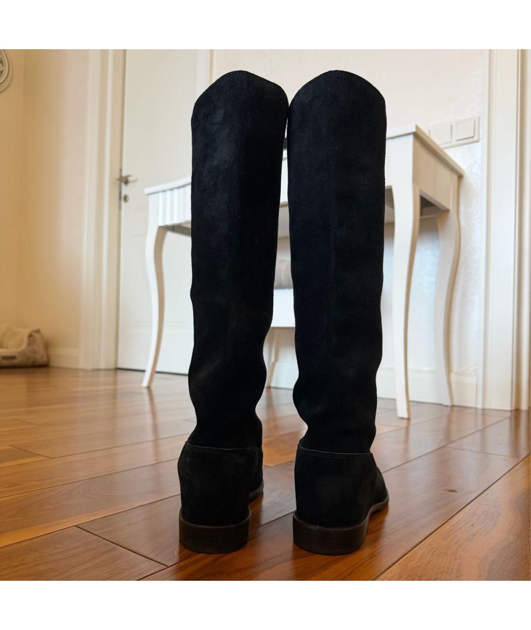 ISABEL MARANT Темно-синие замшевые сапоги, фото 4