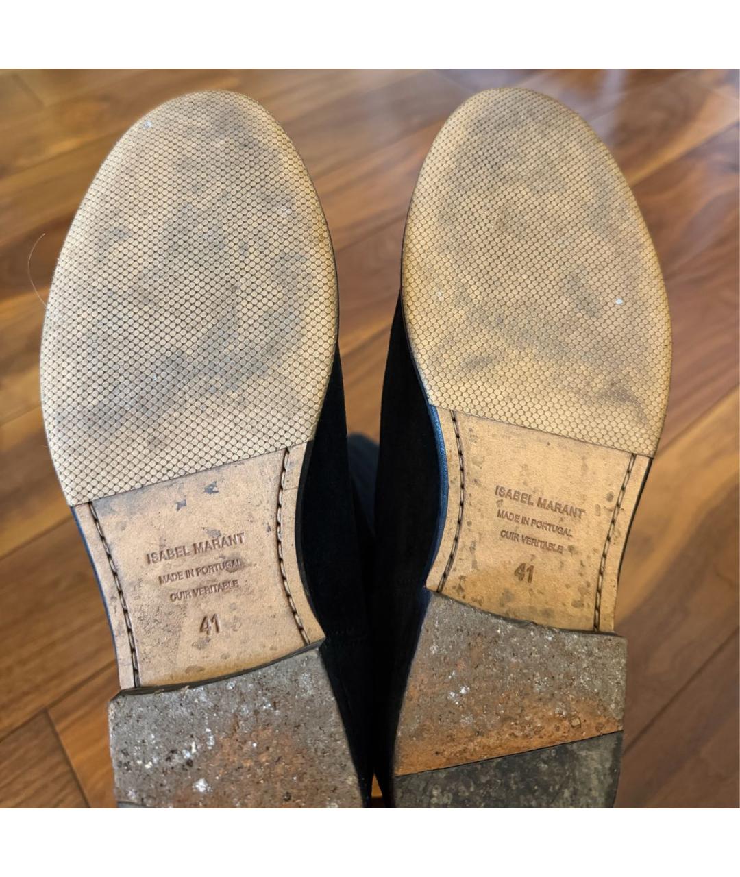 ISABEL MARANT Темно-синие замшевые сапоги, фото 5