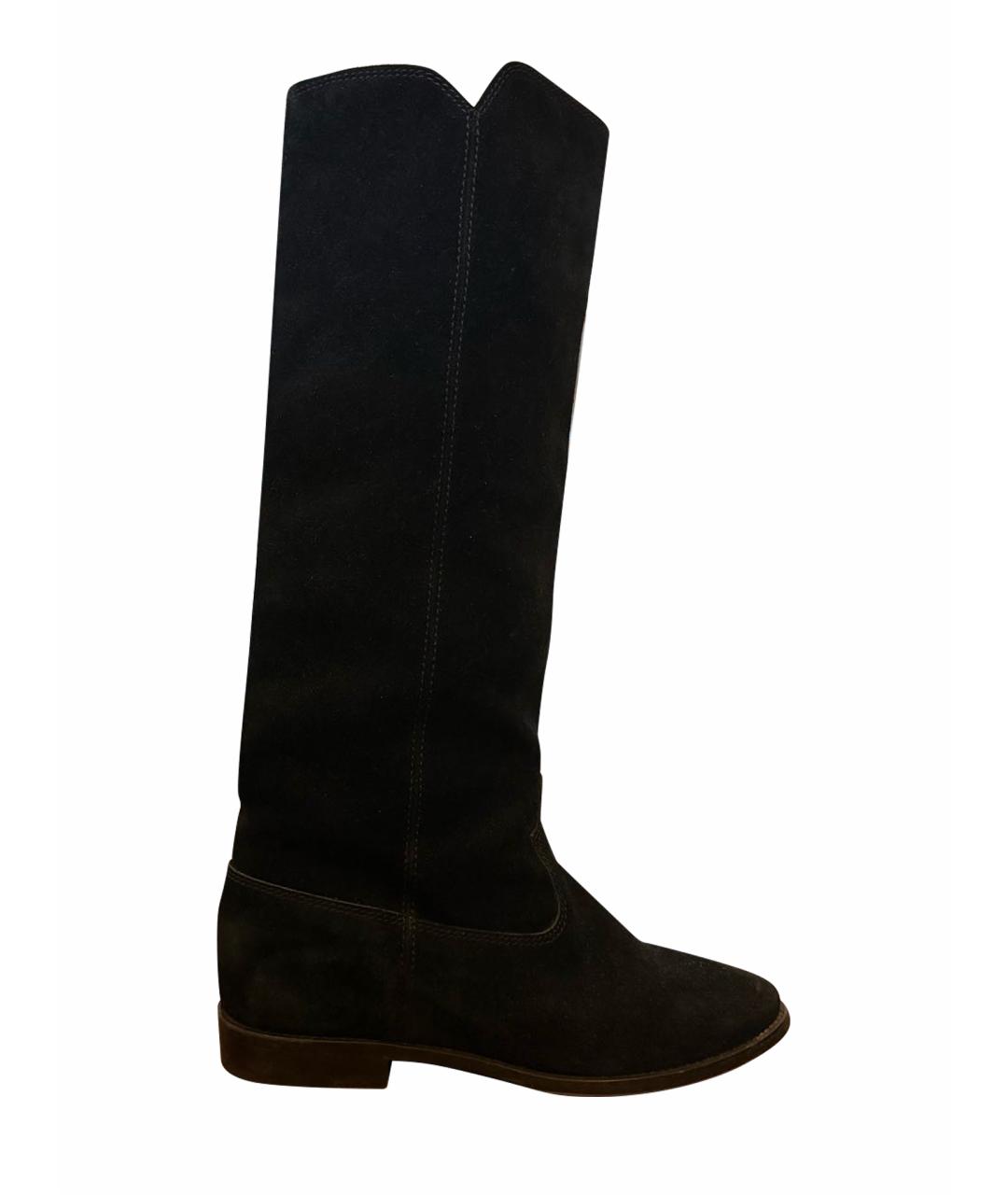 ISABEL MARANT Темно-синие замшевые сапоги, фото 1