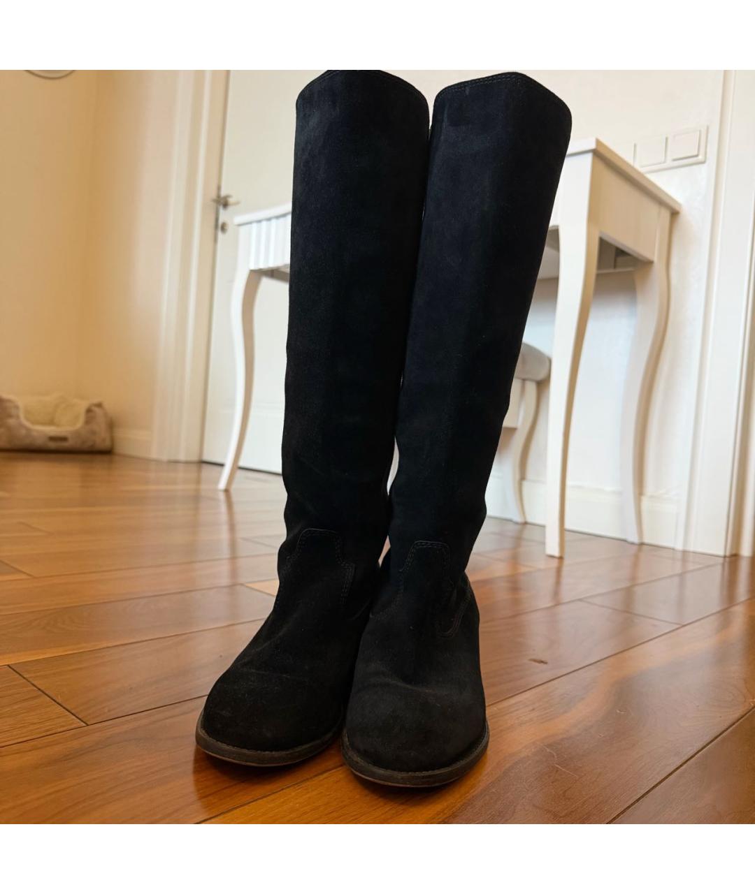 ISABEL MARANT Темно-синие замшевые сапоги, фото 2