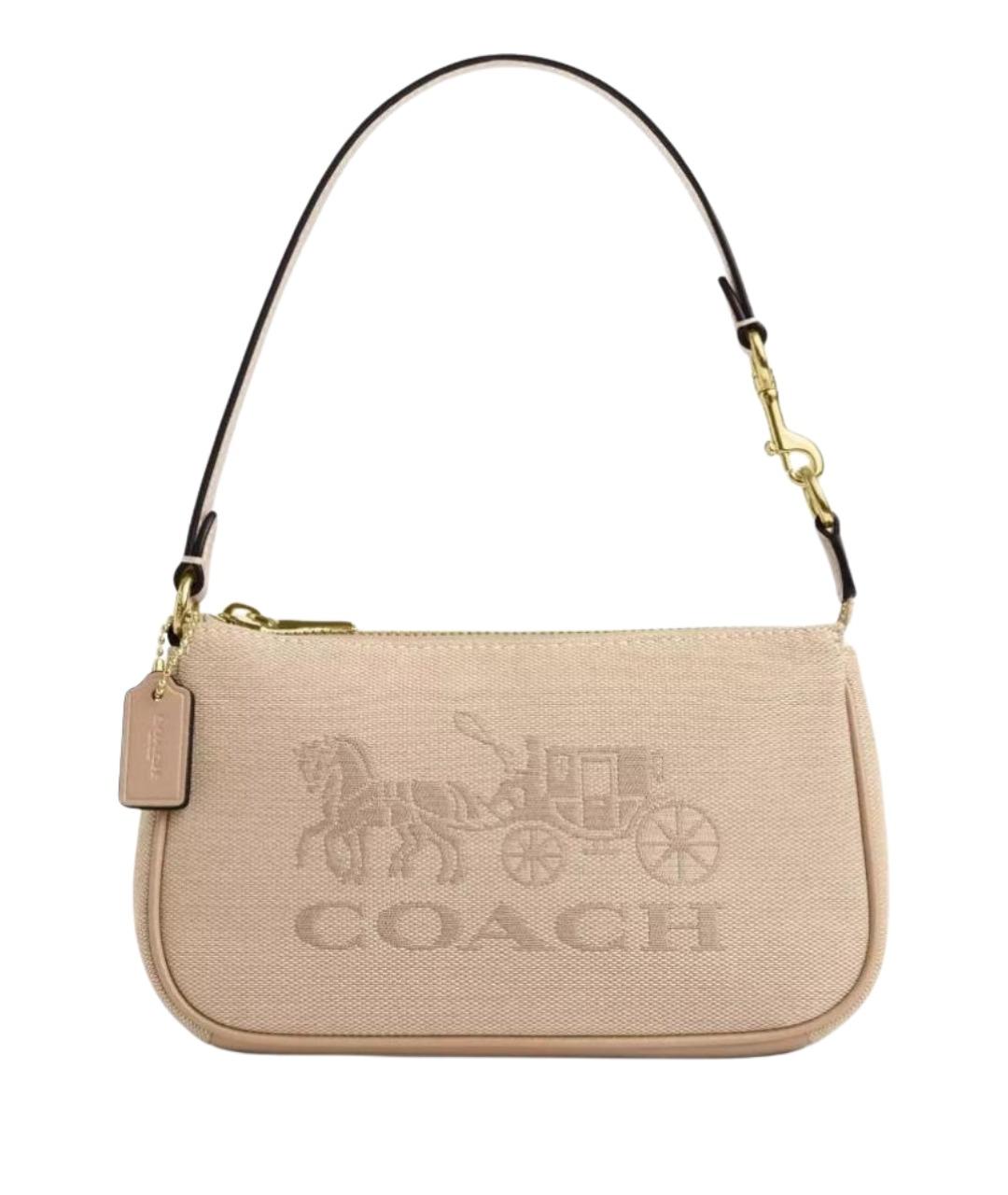 COACH Бежевая сумка с короткими ручками, фото 1