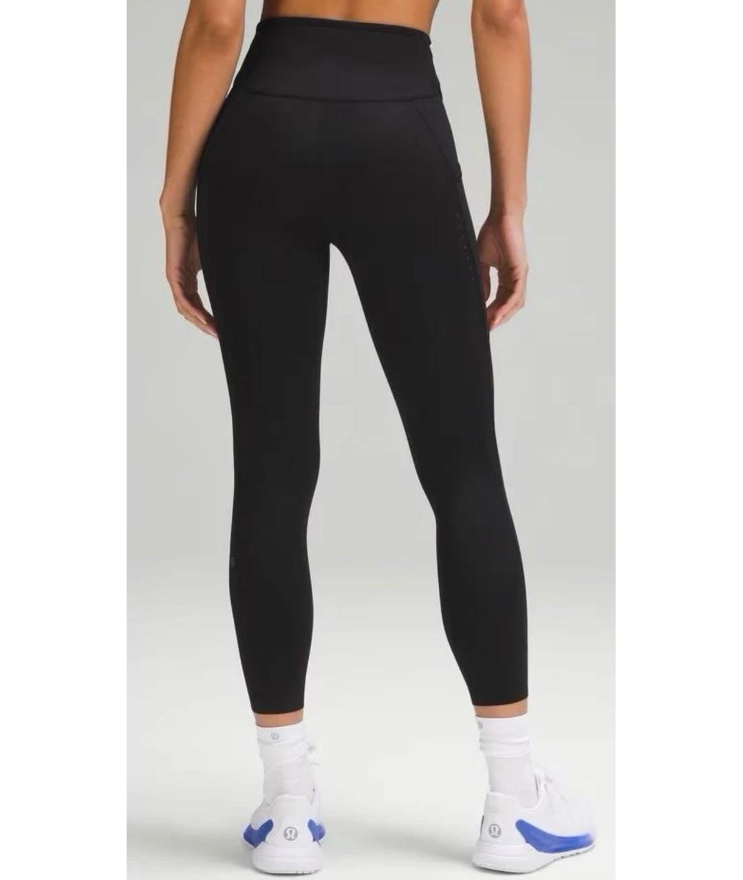 Lululemon Черные полиэстеровые леггинсы и велосипедки, фото 6