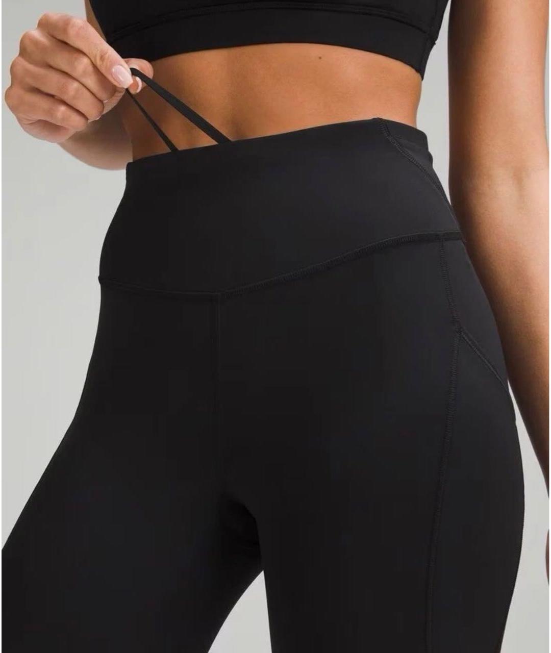 Lululemon Черные полиэстеровые леггинсы и велосипедки, фото 8