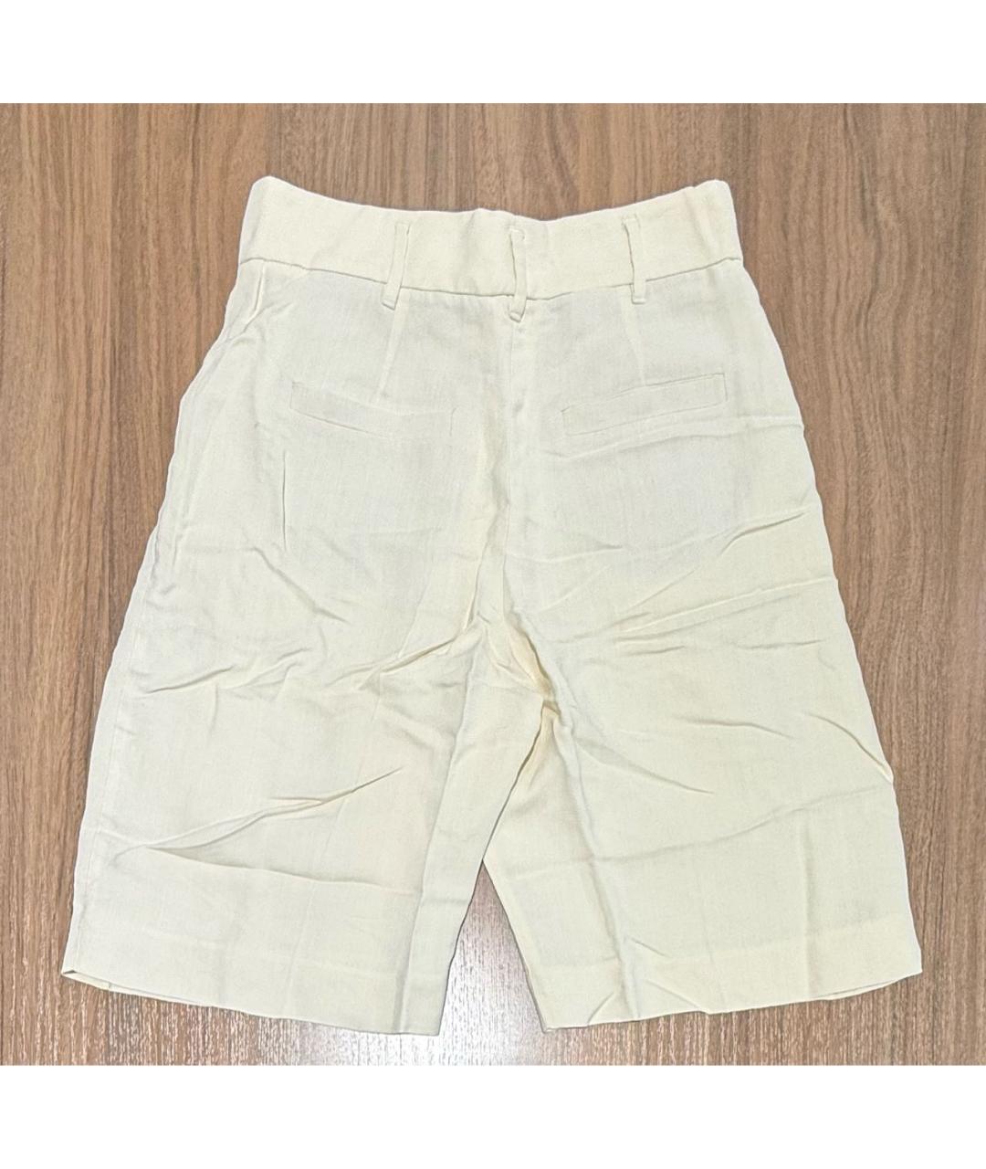 BRUNELLO CUCINELLI Бежевые вискозные шорты, фото 2