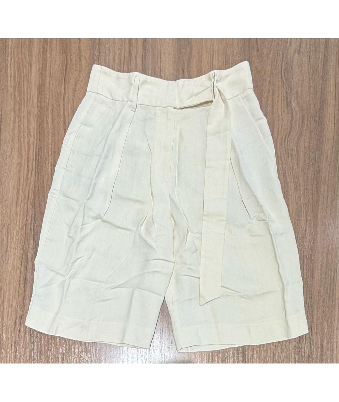 BRUNELLO CUCINELLI Бежевые вискозные шорты, фото 3