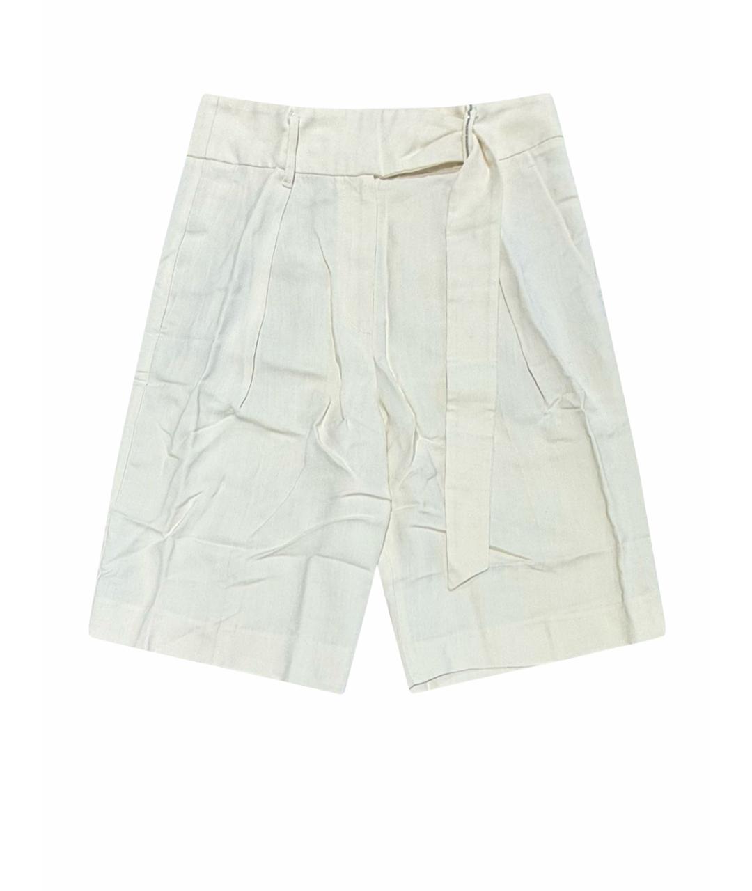 BRUNELLO CUCINELLI Бежевые вискозные шорты, фото 1