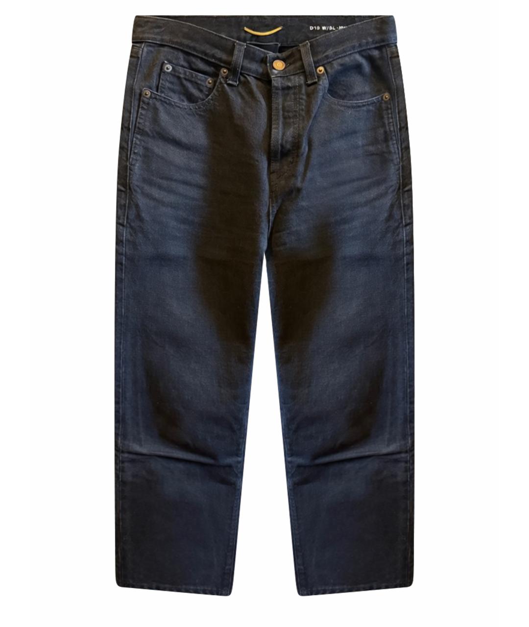 SAINT LAURENT Черные хлопковые джинсы слим, фото 1