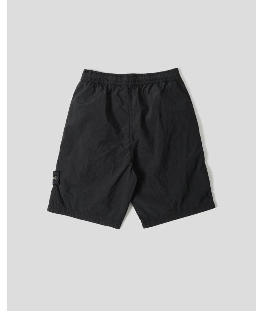 STONE ISLAND Черные полиамидовые шорты, фото 6