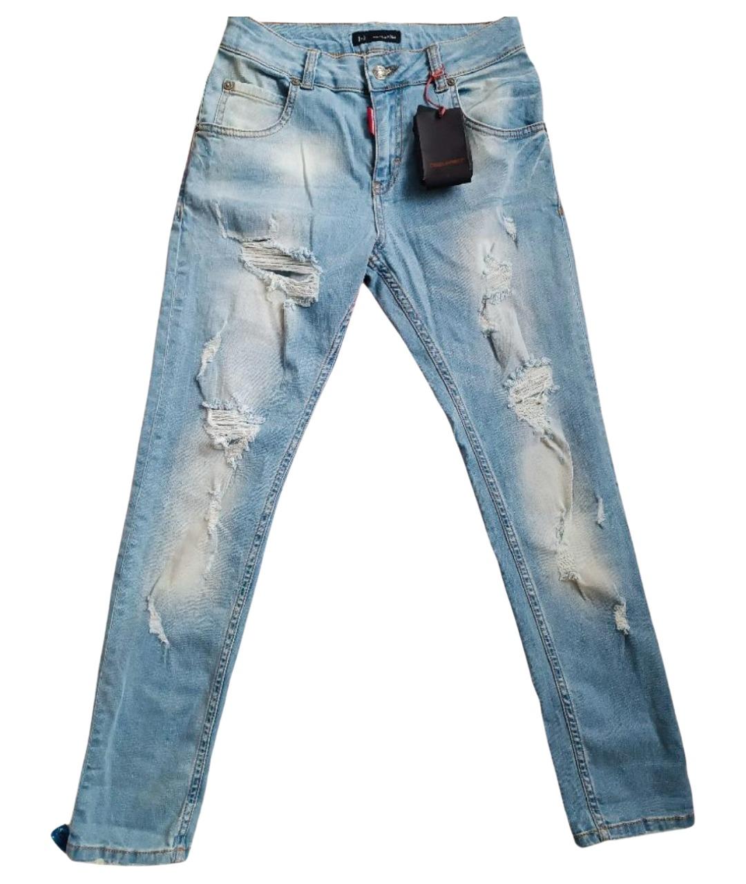 DSQUARED2 Голубые хлопковые джинсы слим, фото 1