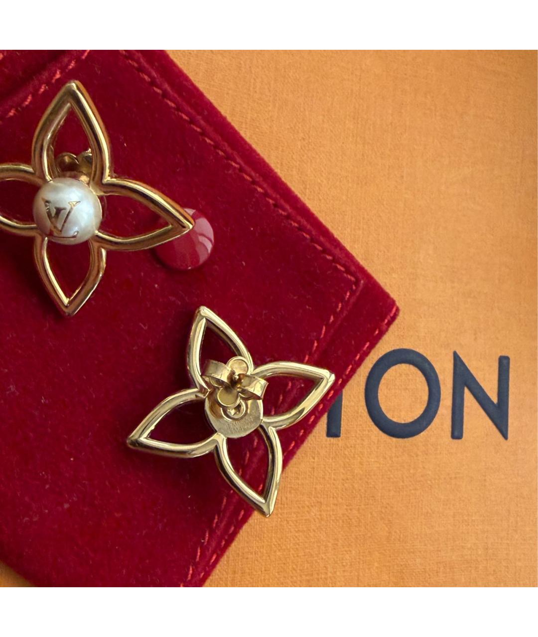 LOUIS VUITTON Золотые серьги, фото 2