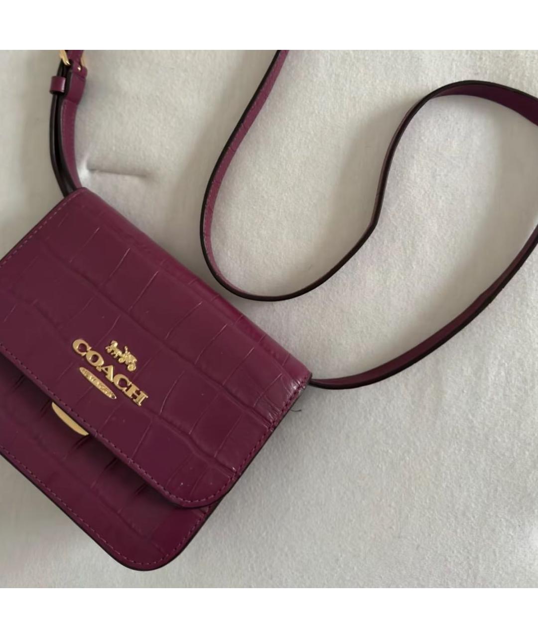 COACH Бордовая сумка через плечо, фото 5