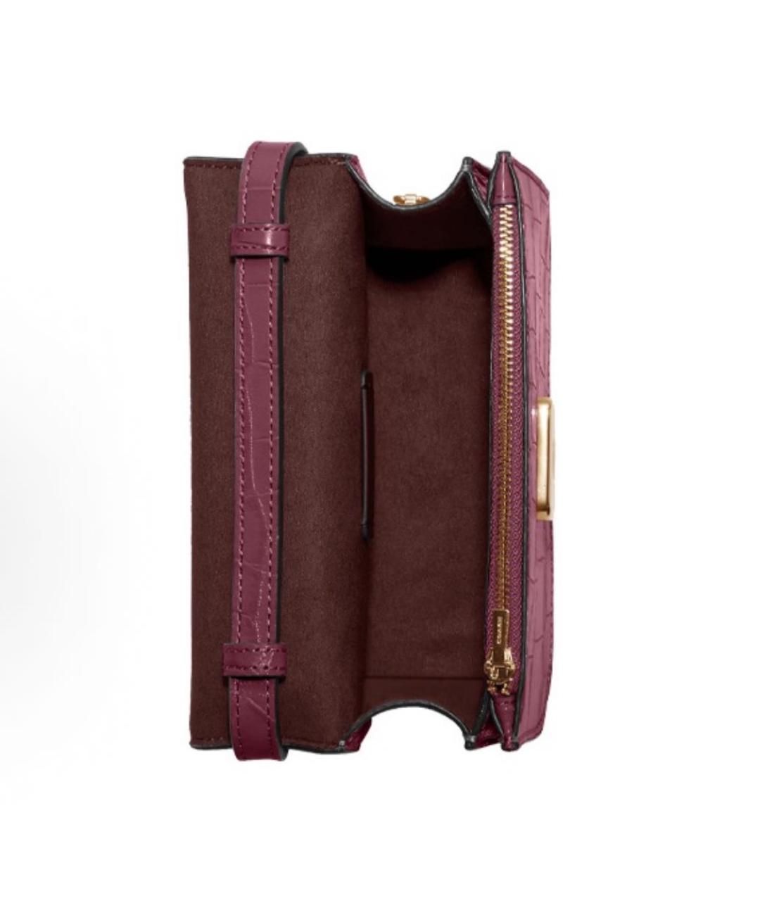 COACH Бордовая сумка через плечо, фото 3