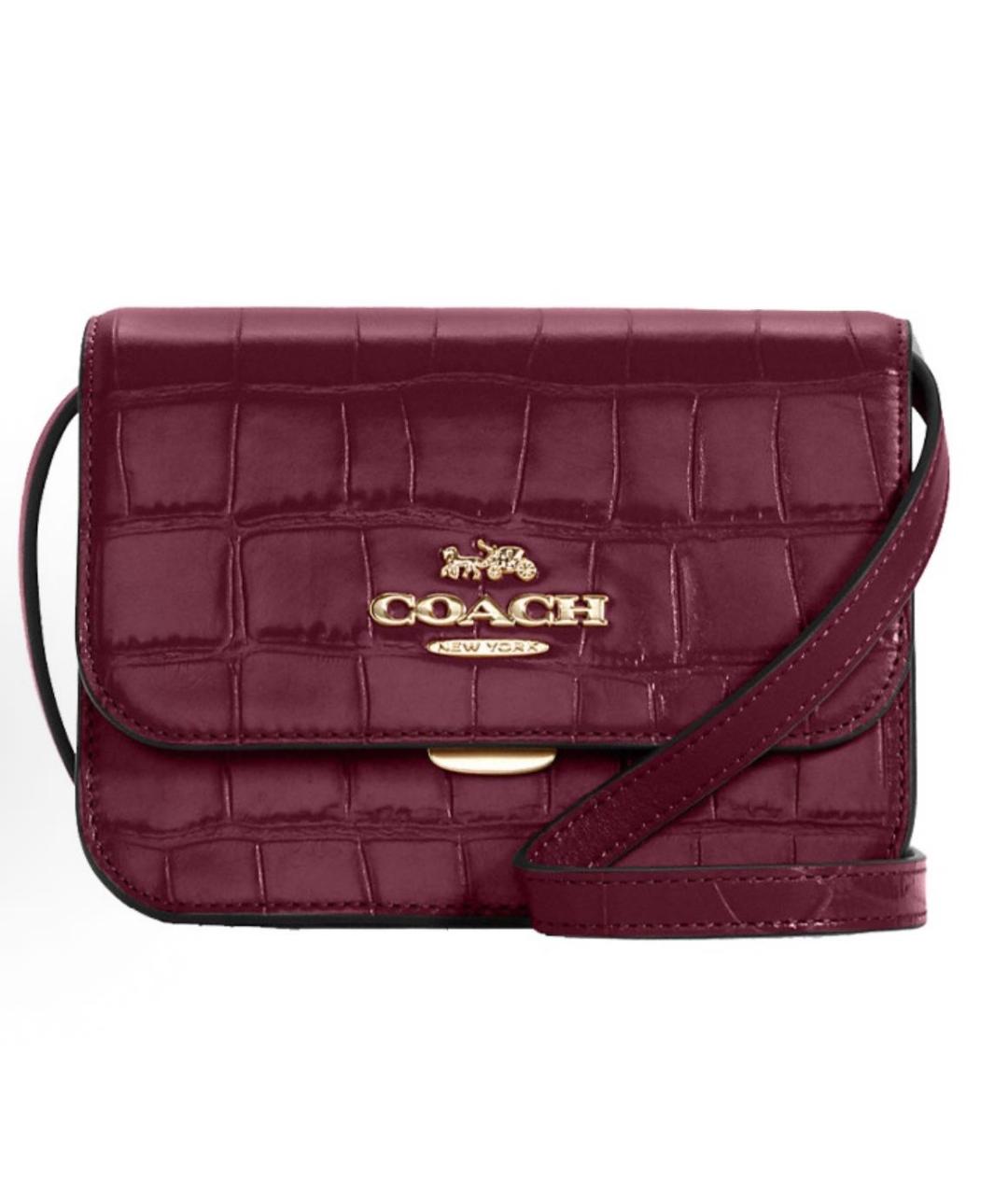 COACH Бордовая сумка через плечо, фото 9