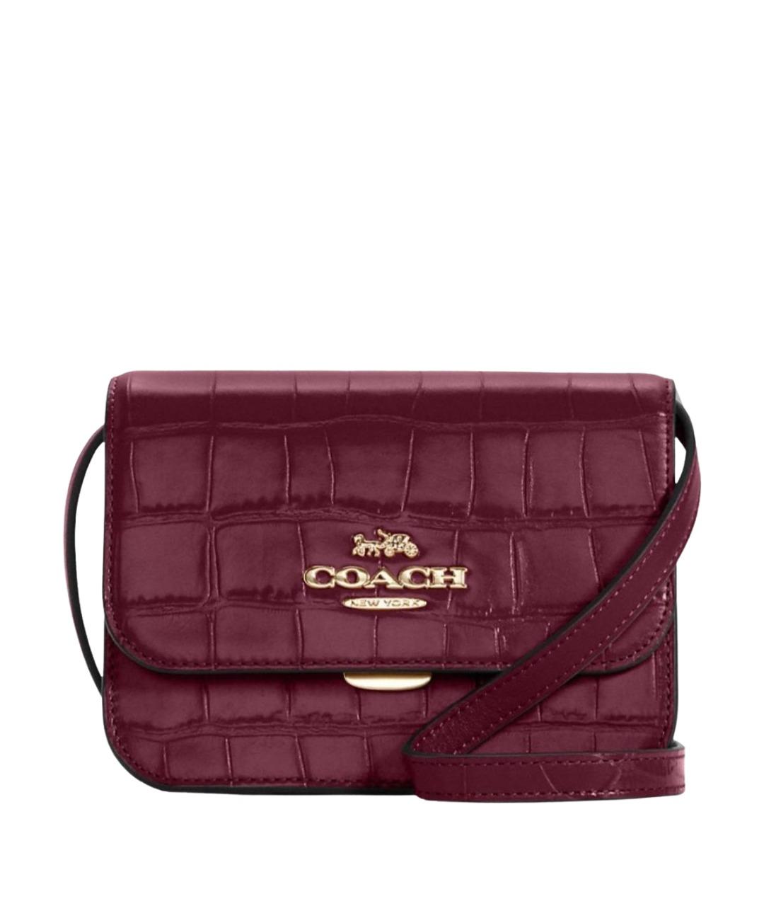 COACH Бордовая сумка через плечо, фото 1
