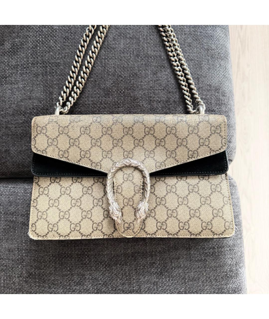 GUCCI Бежевая сумка тоут, фото 9