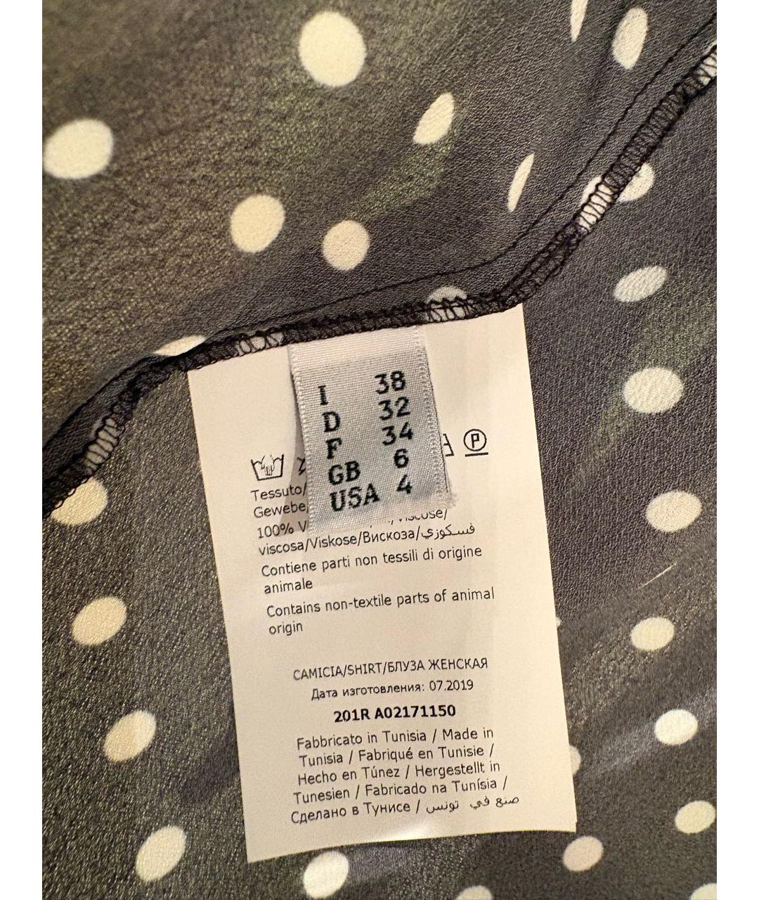 BOUTIQUE MOSCHINO Черная вискозная блузы, фото 5