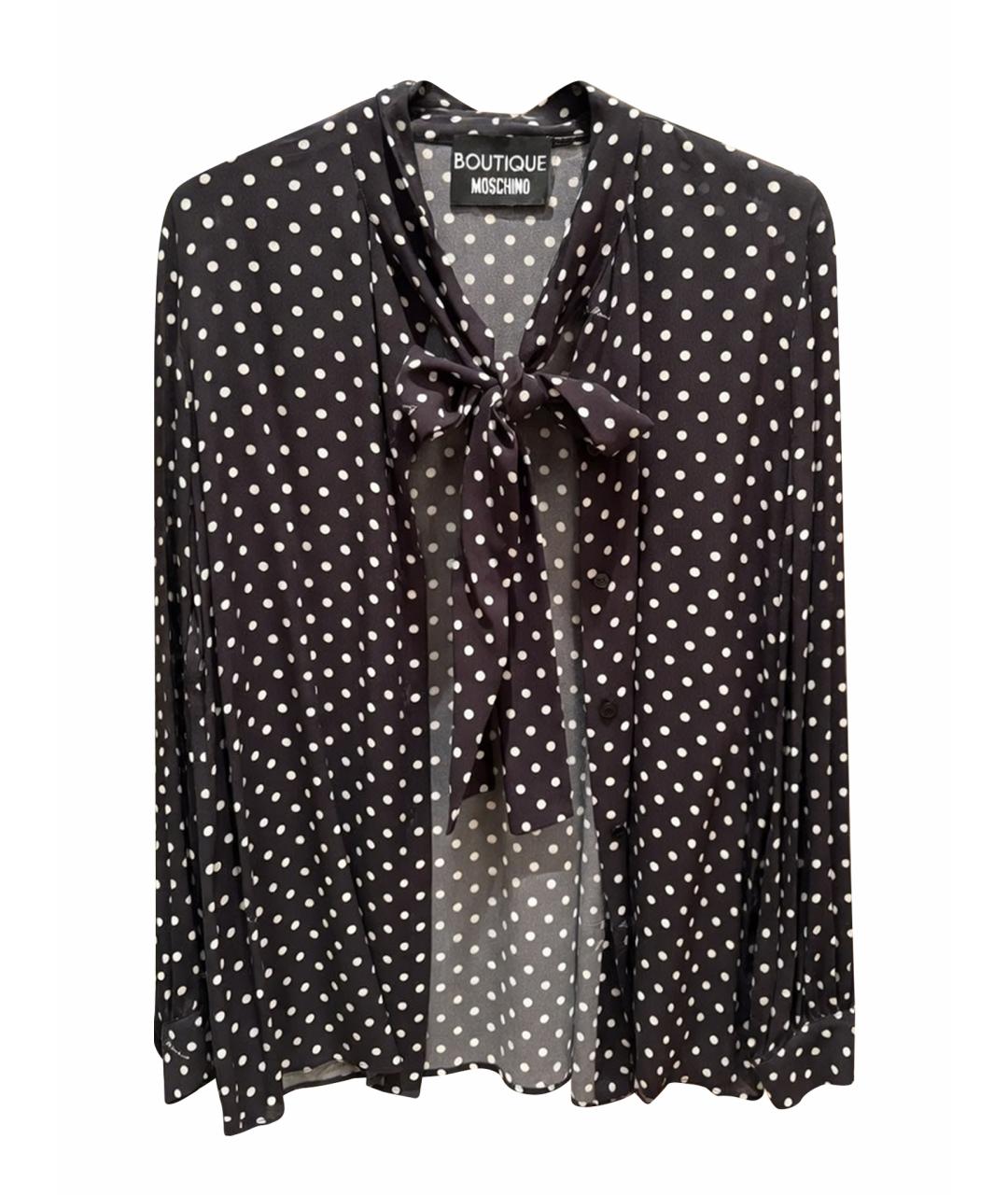 BOUTIQUE MOSCHINO Черная вискозная блузы, фото 1