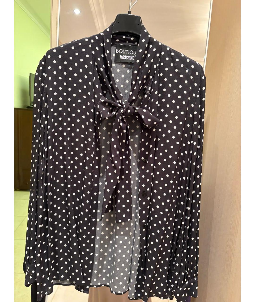 BOUTIQUE MOSCHINO Черная вискозная блузы, фото 8