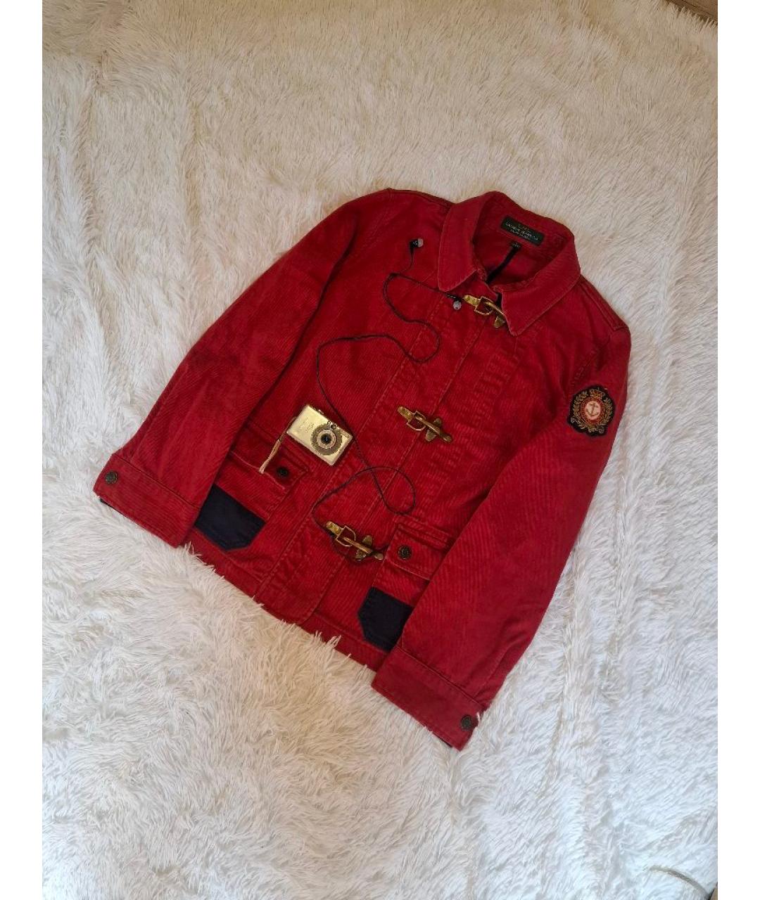 POLO RALPH LAUREN Красная деним куртка, фото 2