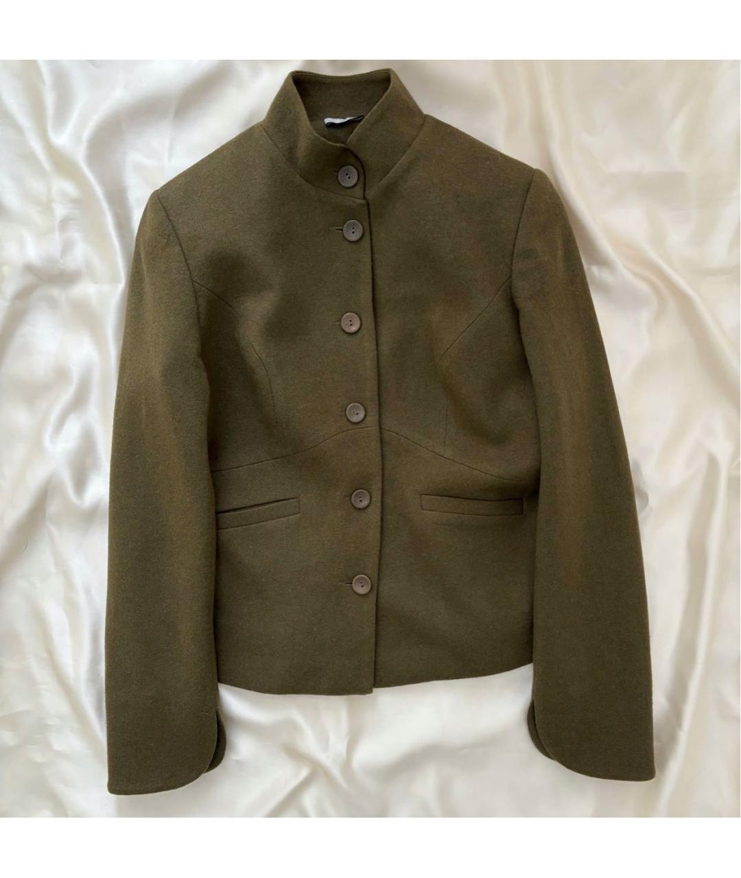 CERRUTI 1881 Хаки шерстяной жакет/пиджак, фото 6