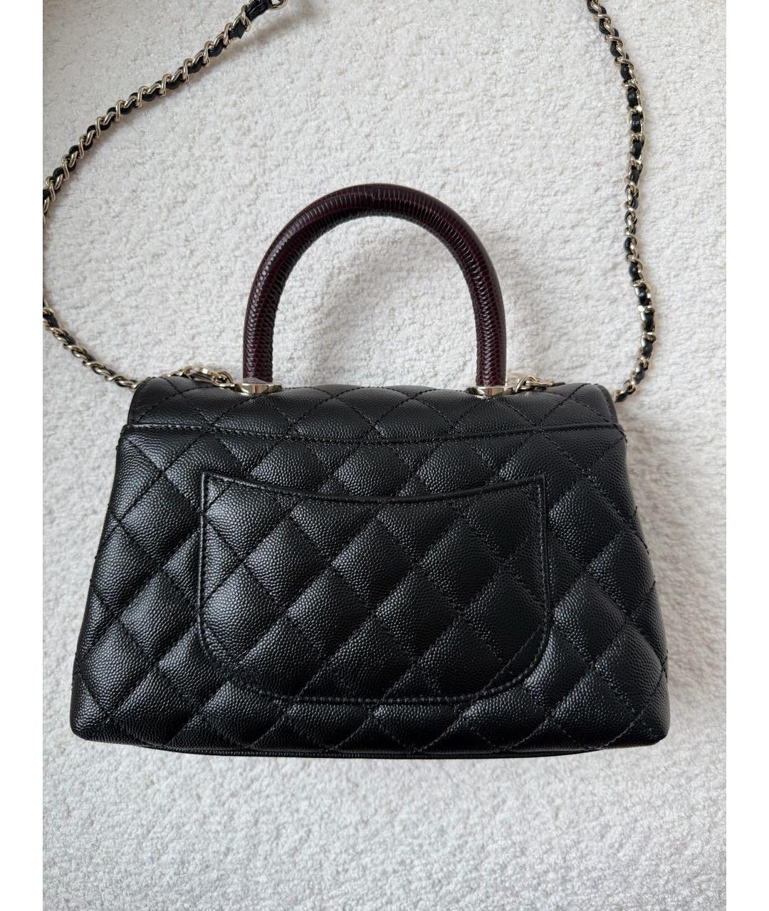 CHANEL Черная кожаная сумка через плечо, фото 3