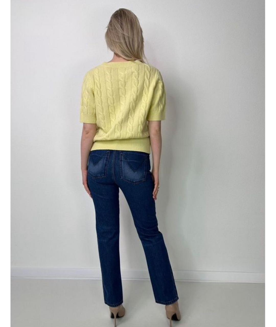MAX&CO Желтый хлопковый джемпер / свитер, фото 2