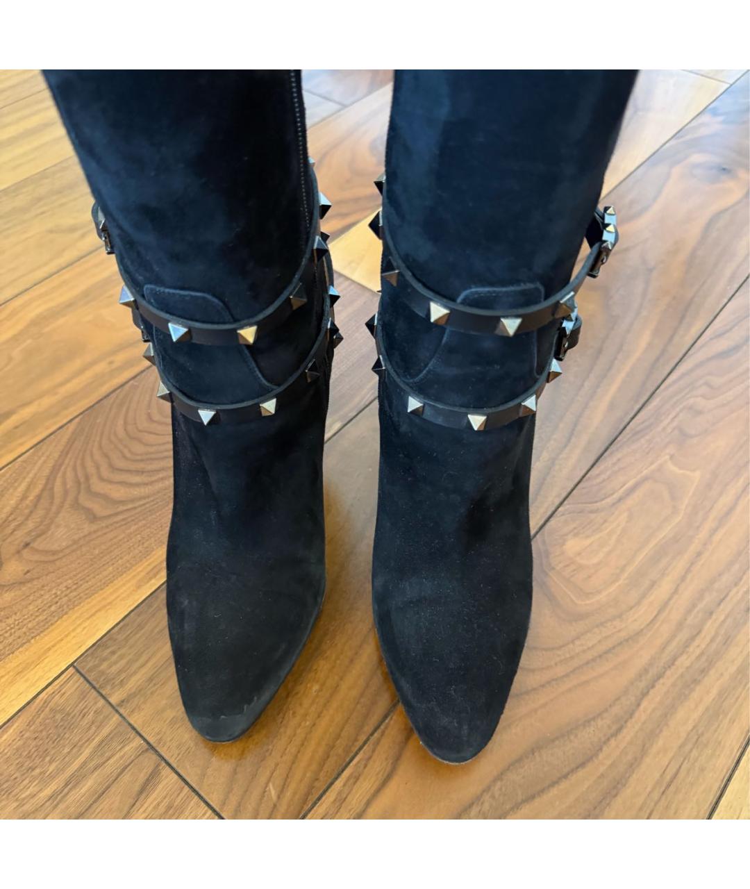 VALENTINO Черные замшевые сапоги, фото 3
