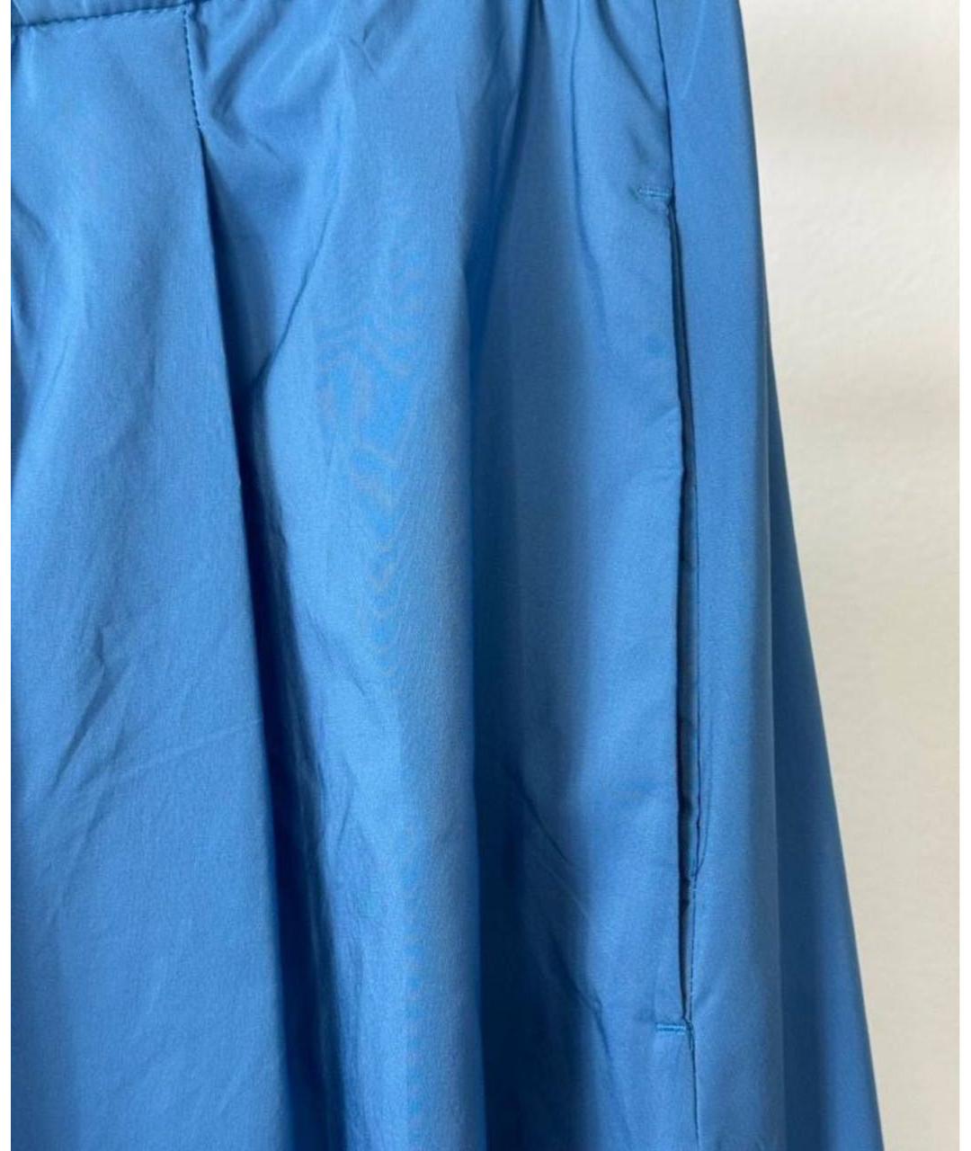WEEKEND MAX MARA Голубая полиэстеровая юбка миди, фото 5