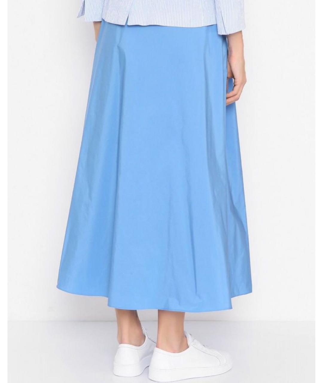 WEEKEND MAX MARA Голубая полиэстеровая юбка миди, фото 2