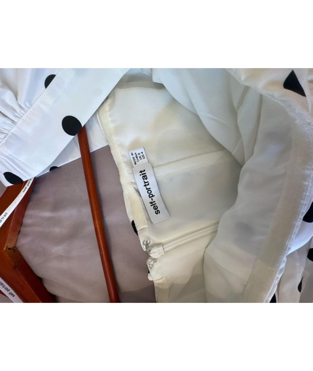 SELF-PORTRAIT Белое полиэстеровое платье, фото 3