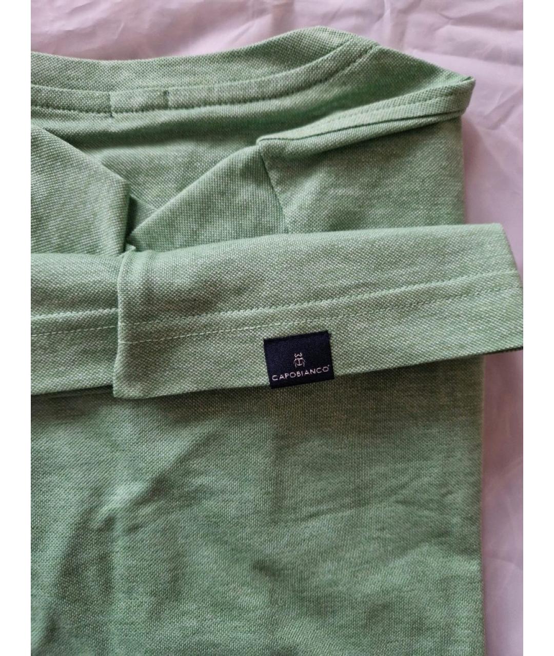 CAPOBIANCO Зеленая хлопковая футболка, фото 5