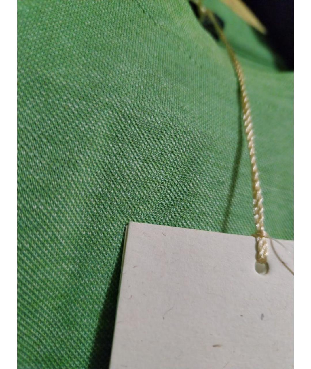 CAPOBIANCO Зеленая хлопковая футболка, фото 2