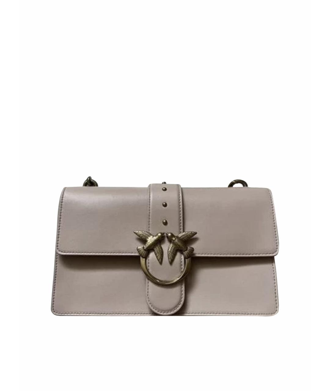 PINKO Розовая кожаная сумка через плечо, фото 1