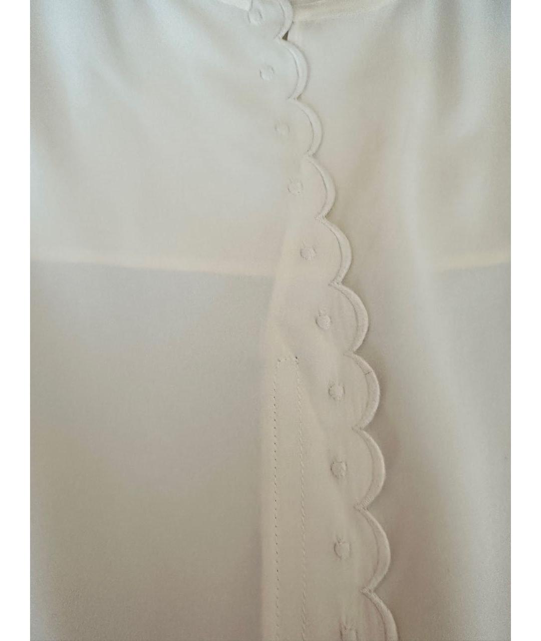 CELINE Белая шелковая блузы, фото 4