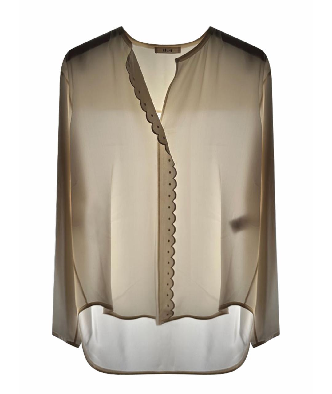 CELINE Белая шелковая блузы, фото 1