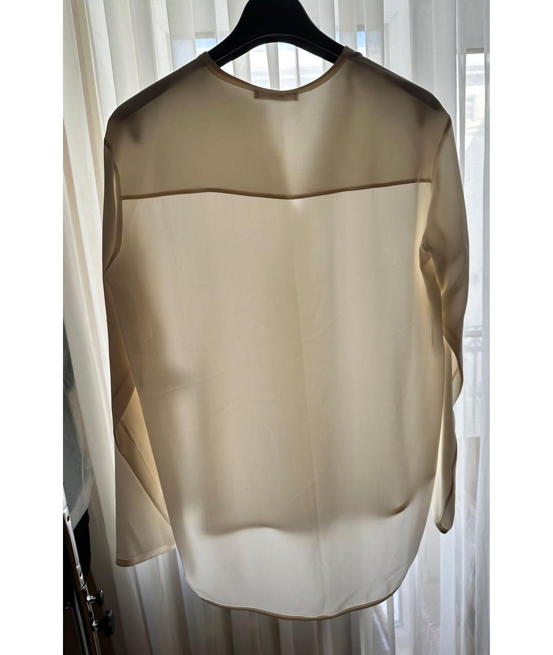 CELINE Белая шелковая блузы, фото 2