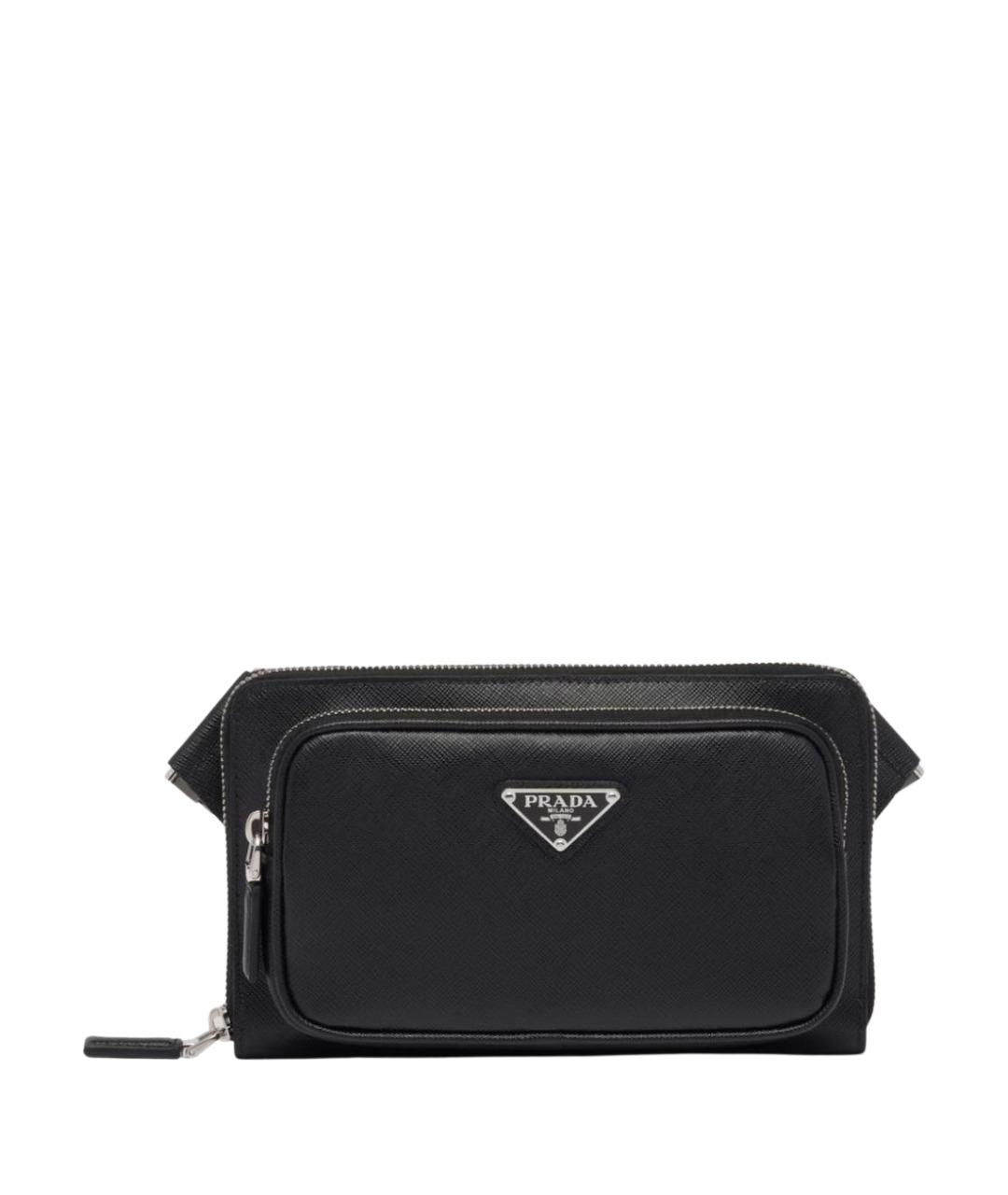 PRADA Черная кожаная сумка на плечо, фото 1