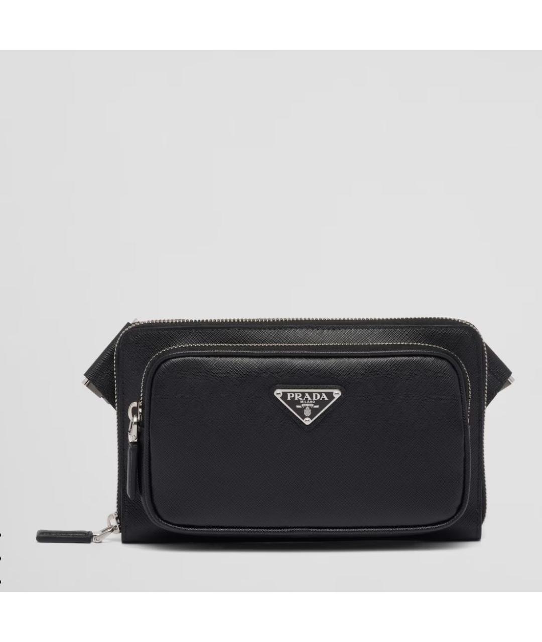 PRADA Черная кожаная сумка на плечо, фото 3