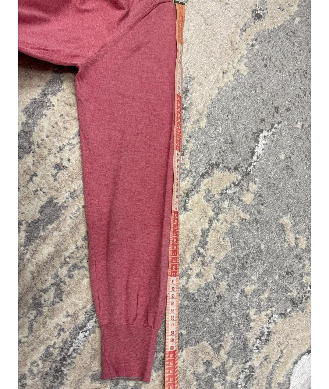 BRUNELLO CUCINELLI Розовый хлопковый джемпер / свитер, фото 5