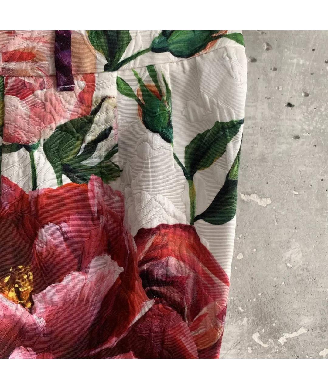 DOLCE&GABBANA Белые хлопковые брюки узкие, фото 7