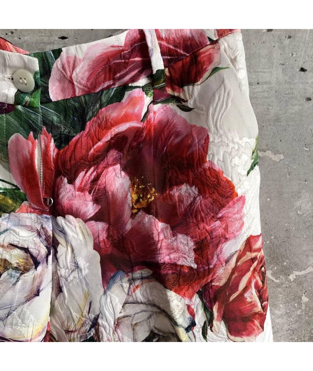 DOLCE&GABBANA Белые хлопковые брюки узкие, фото 5