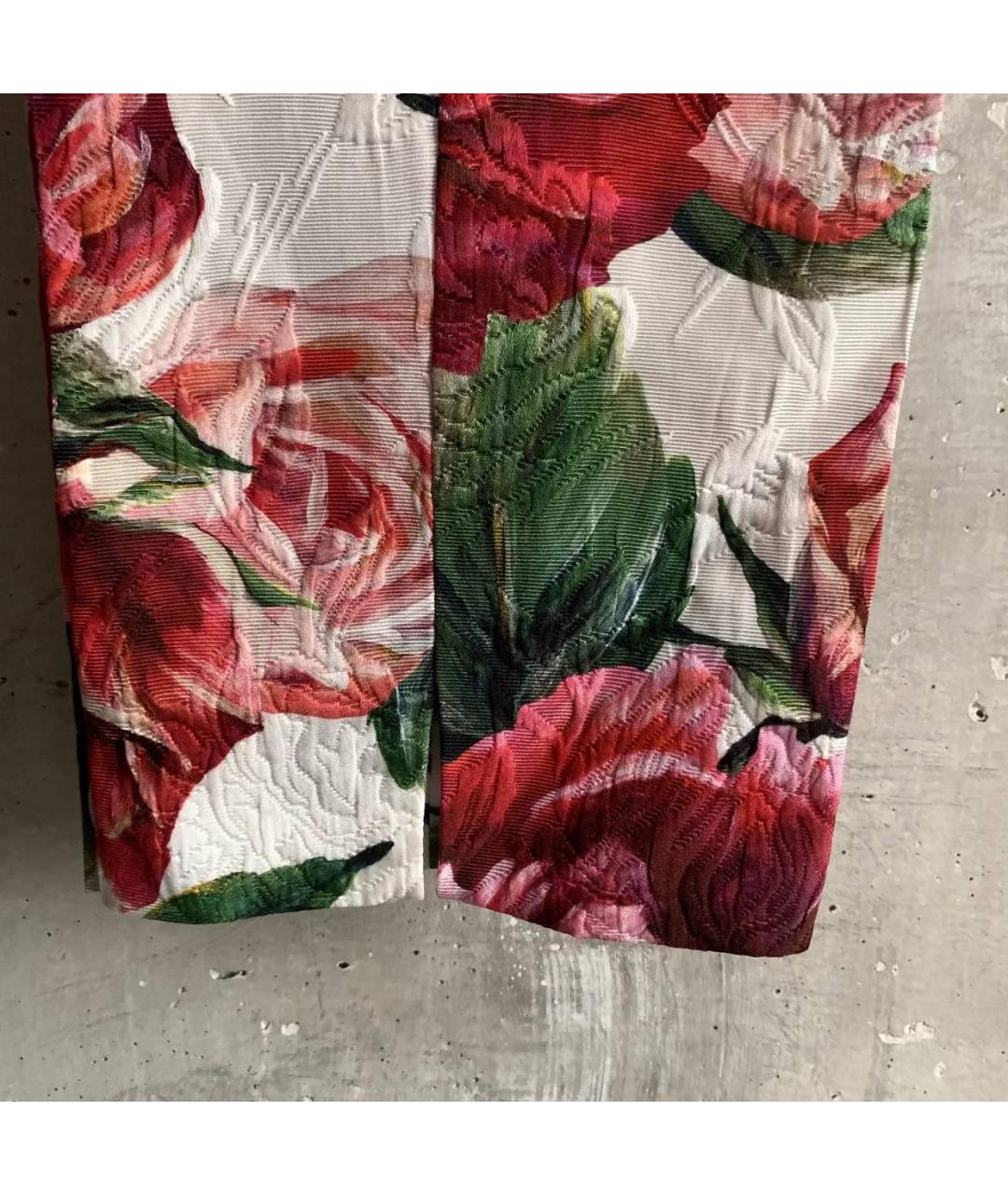 DOLCE&GABBANA Белые хлопковые брюки узкие, фото 6