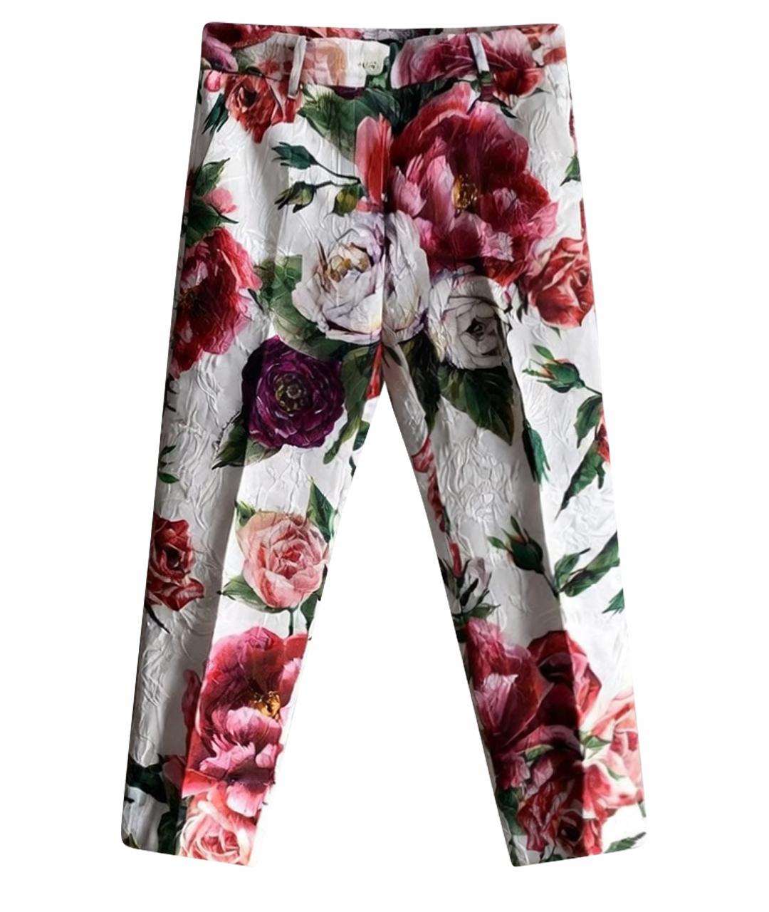 DOLCE&GABBANA Белые хлопковые брюки узкие, фото 1