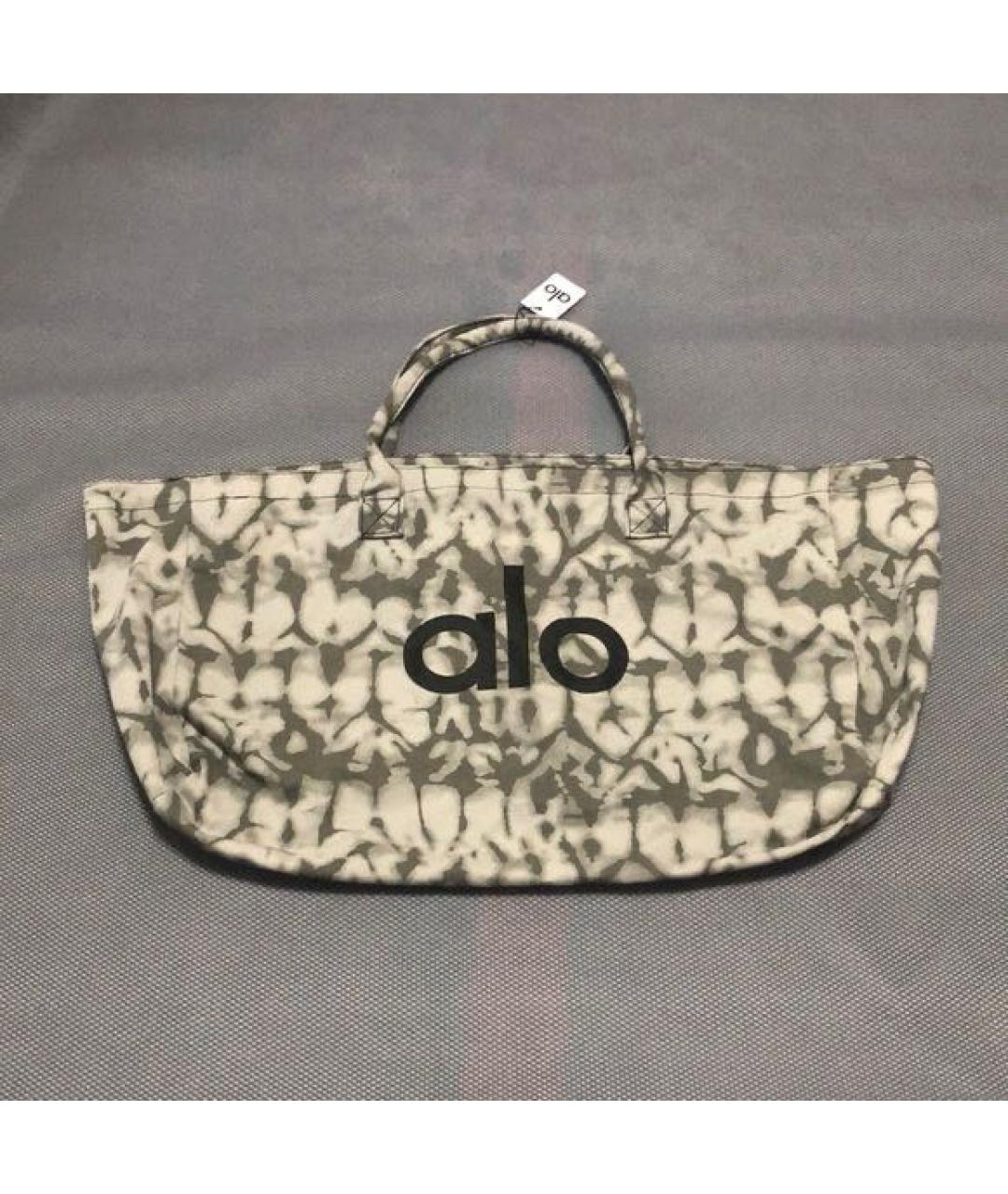 ALO YOGA Антрацитовая тканевая сумка тоут, фото 2