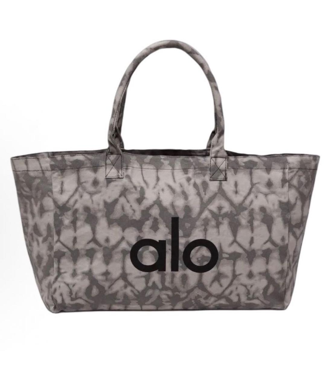 ALO YOGA Антрацитовая тканевая сумка тоут, фото 3