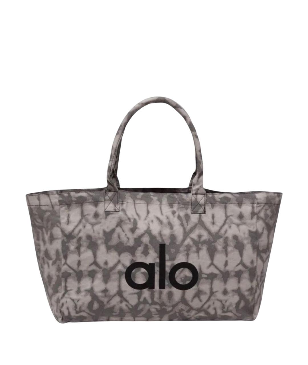 ALO YOGA Антрацитовая тканевая сумка тоут, фото 1