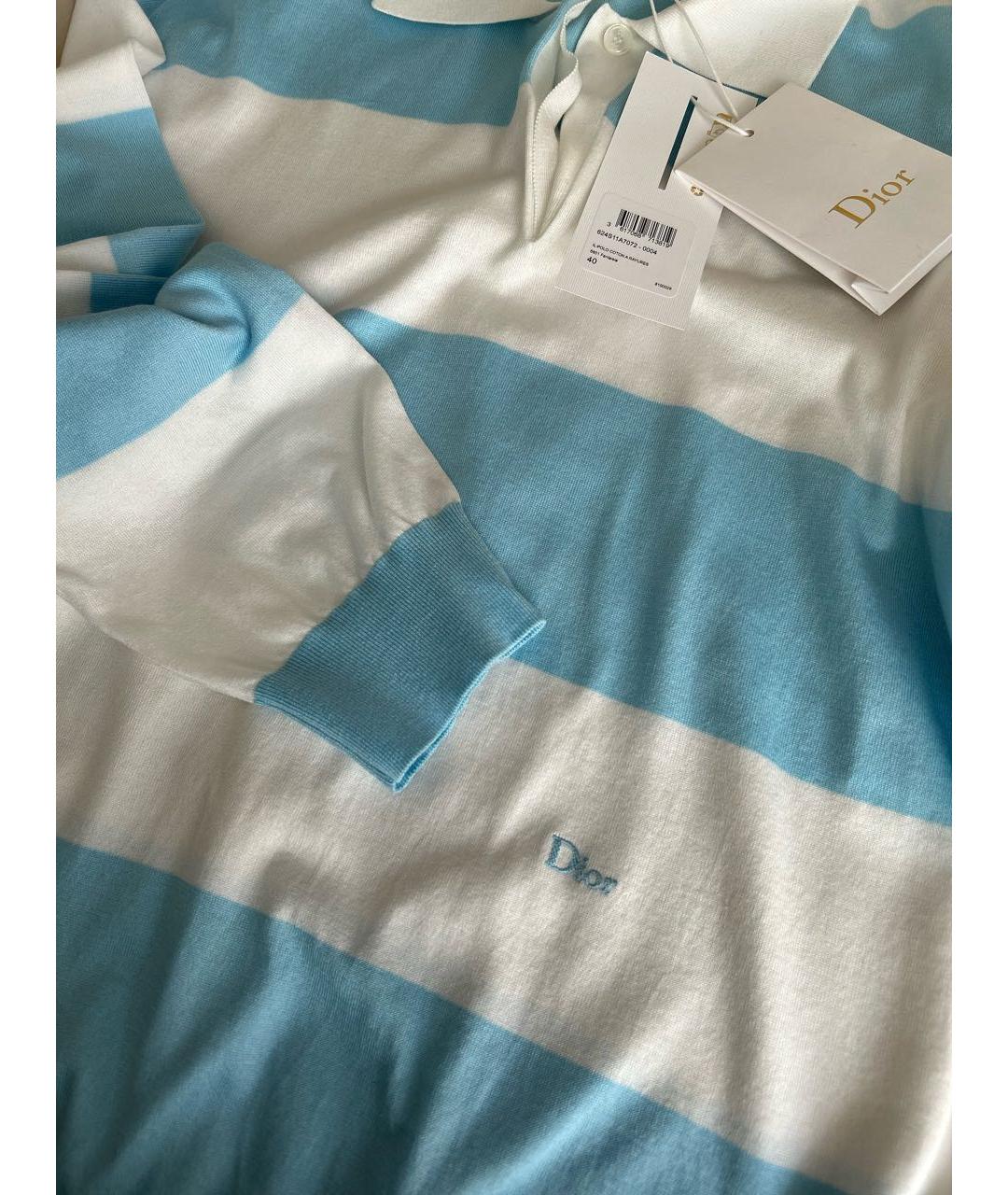 CHRISTIAN DIOR Голубой хлопковый джемпер / свитер, фото 4