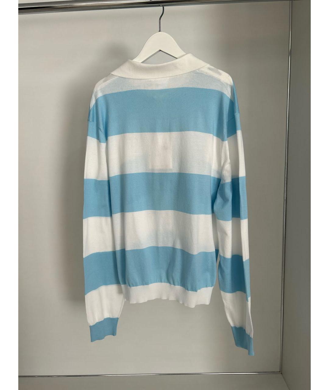 CHRISTIAN DIOR Голубой хлопковый джемпер / свитер, фото 2