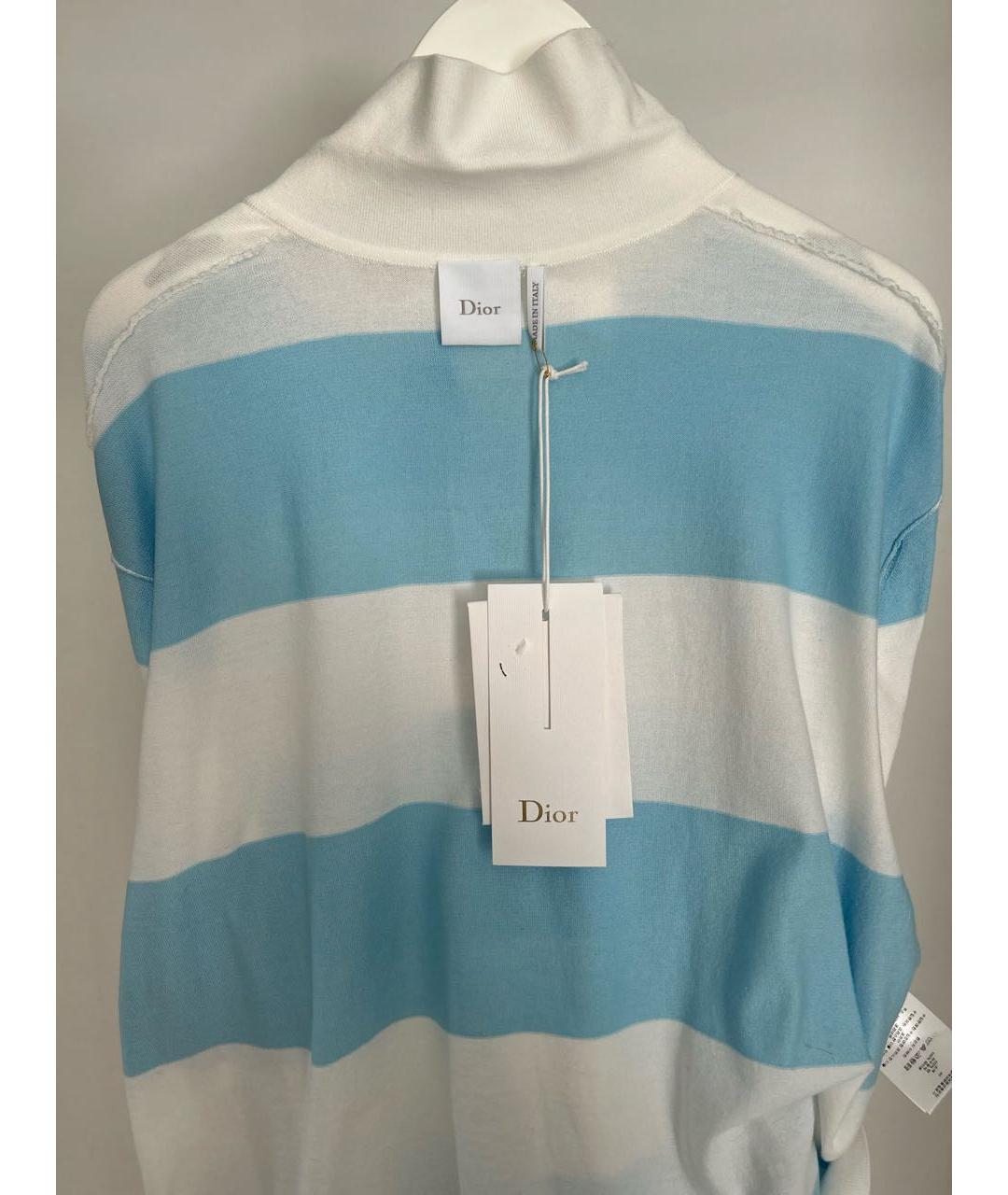 CHRISTIAN DIOR Голубой хлопковый джемпер / свитер, фото 3